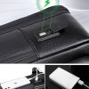 Classic Black Leather Slim Backpack