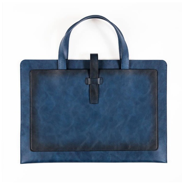 Portable PU Leather Buckle Briefcase