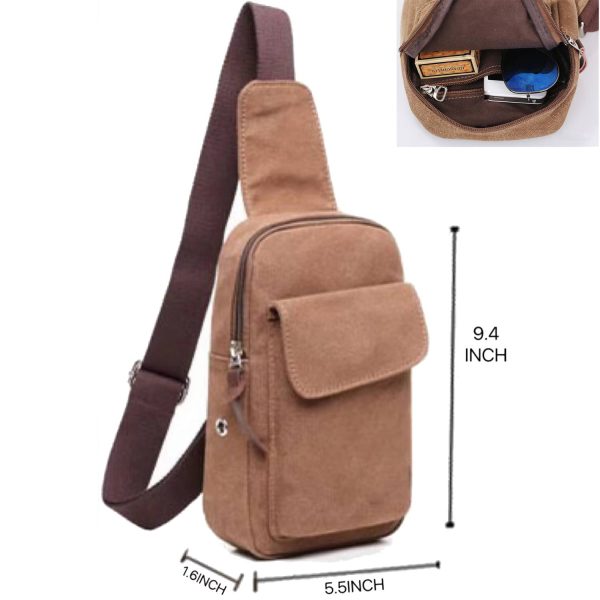 Canvas Crossbody Backpack for Women & Men Chest Bag