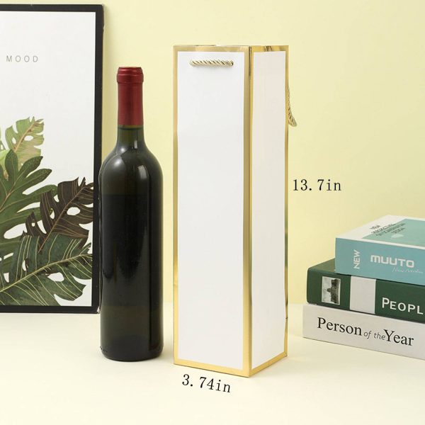 Gold Rim Wine Gift Paper Bag