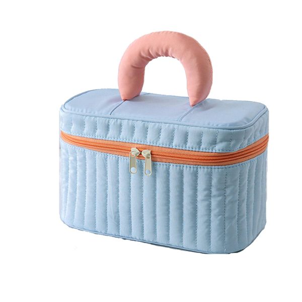 Polyester color contrast makeup bag