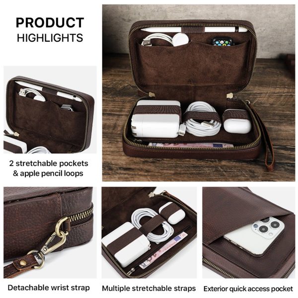 Genuine Leather anti-seismic Phone Storage box Handbag