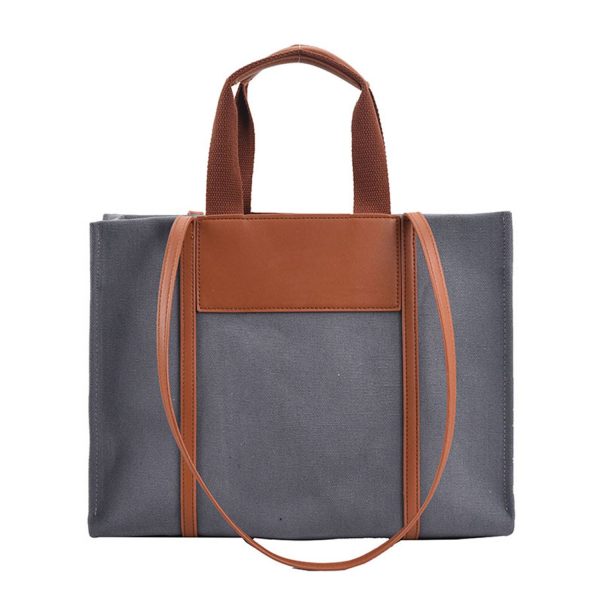Canvas Tote Bag Clash Color Customized for Women