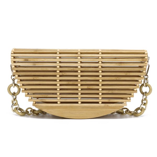 Wood Simple bamboo shoulder tote bag