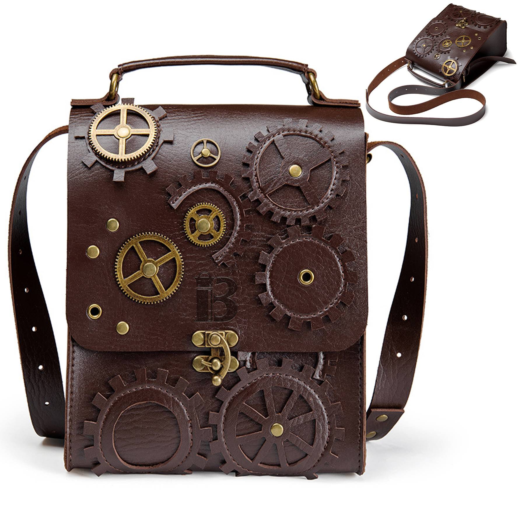 PU Steampunk women's cross-body bag