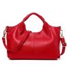 Genuine Leather Handle Satchel Shoulder Bag