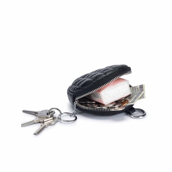 Round Coin Purse With Keychain