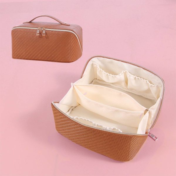 Makeup Bag, Pu Leather Waterproof Women Portable