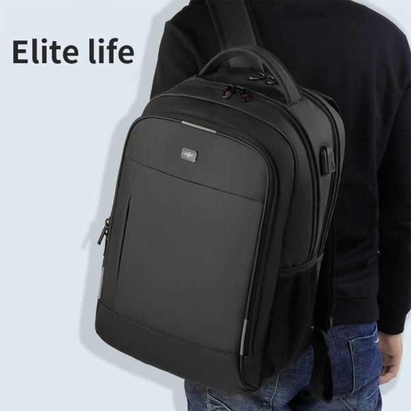 Oxford large capacity backpack with USB charging port