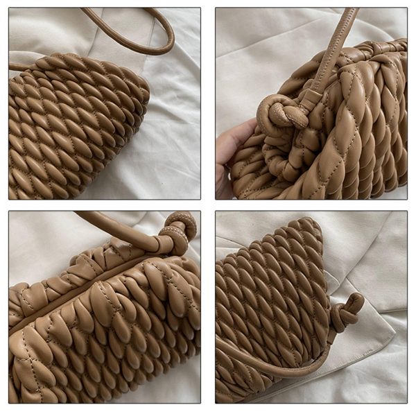 PU Crossbody Purse Quilted Clutch Handbag for Women