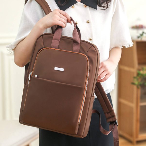 Nylon Laptop Backpack Lightweight Schoolbag