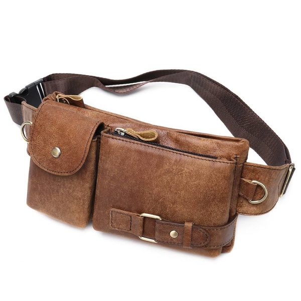 Genuine Leather Waist Fanny Pack
