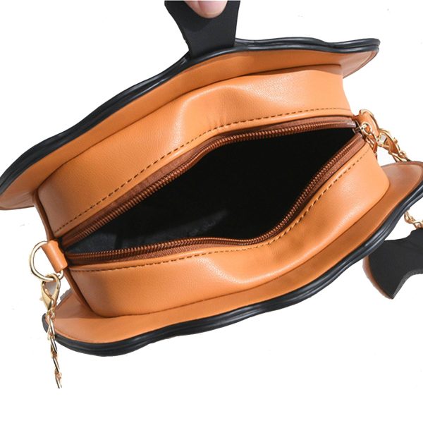 PU leather Pumpkin Purse cross-body bag for halloween