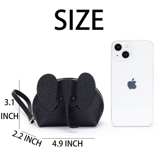 c298ba3f-21c5-4f82-9129-d837b0d98842_BGBCJ036.jpg Genuine Leather Cartoon Elephant Mini Coin Purse Wallet