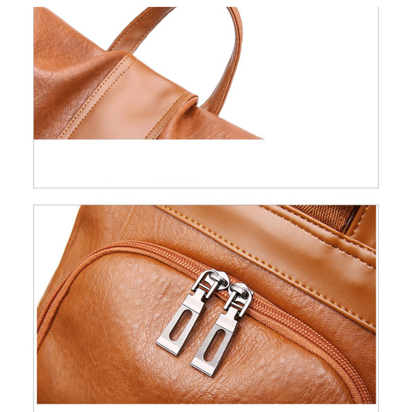 Soft PU Leather Casual Backpack