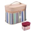 Portable Striped Insulated Lunch Bag