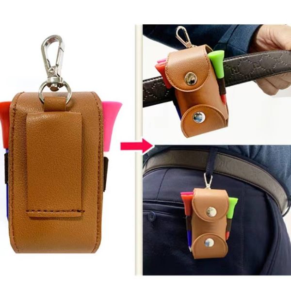 PU Leather Portable Waist Bags Sports Accessory for Golf