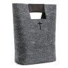 Carved Cross Felt Bible Church Outdoor User Thick Tote Bag