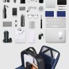 Classic Black Leather Slim Backpack