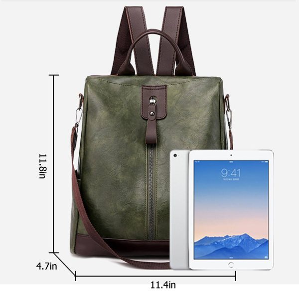 Retro soft leather PU anti-theft backpack