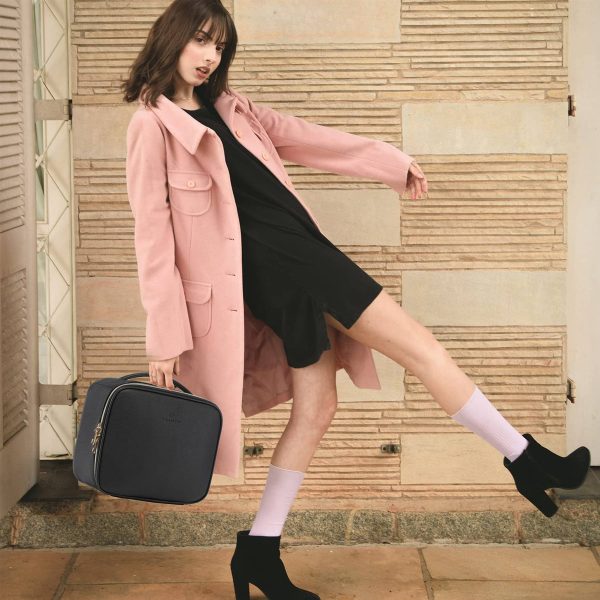 Pu Leather Storage Adjustable Dividers Brushes Cosmetic bag