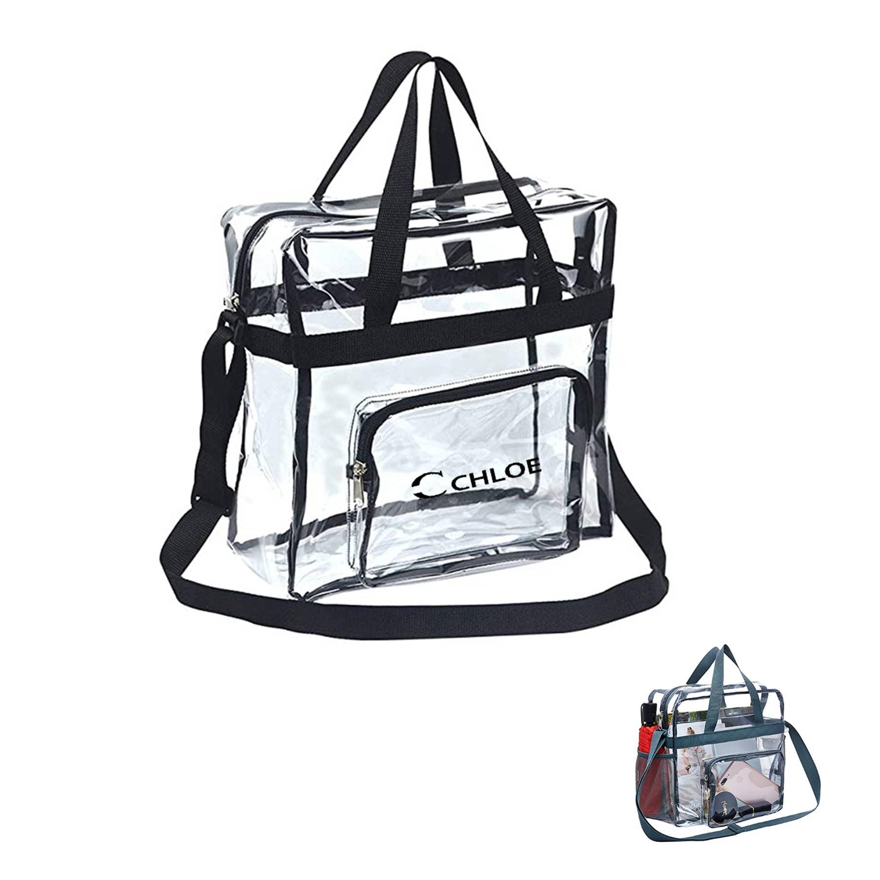 Transparent Cross Body Tote Bag