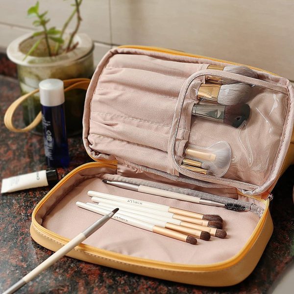 PU Leather Large Capacity Travel Cosmetic Bag for Women