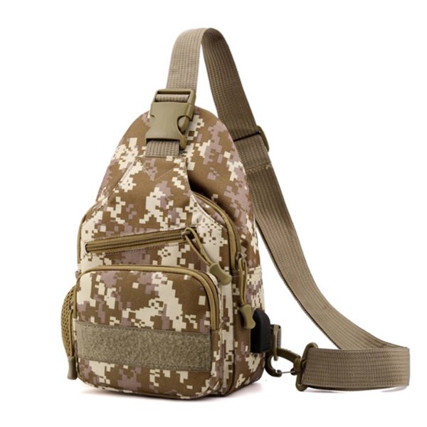Tactical Crossbody Chest Bag With USB Charging Port