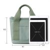 Canvas Small Tote Bag Handbag with Zipper