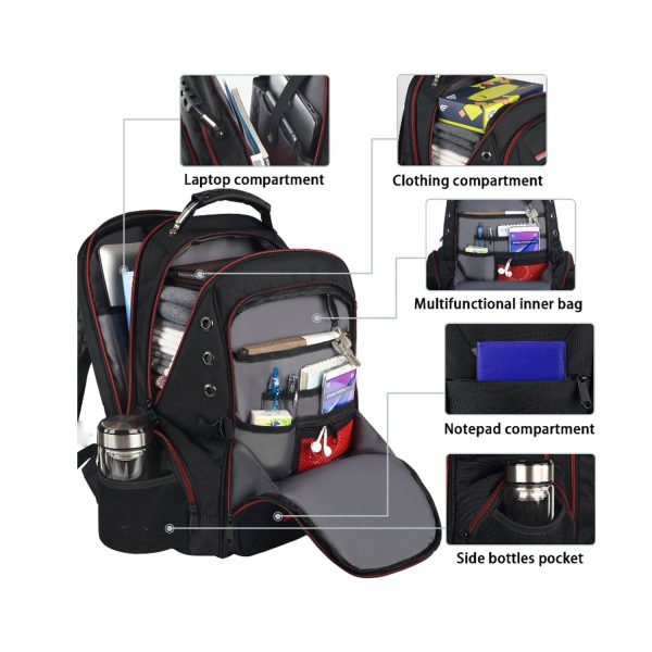 Business Computer Nylon Backpack With Earphone Port