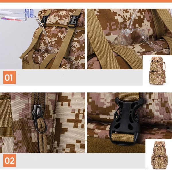 Aluminum Alloy Bracket Travel Backpack Tactical Bag