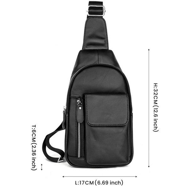 Genuine Leather Chest Bags for Travel Hiking
