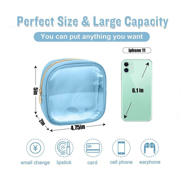 Mini Clear Travel Makeup Bag for Purse
