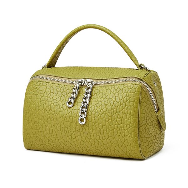 Genuine Leather zipper cross-body women's bag handbag