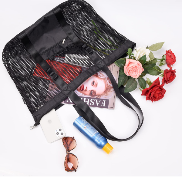 Large Beach Mesh Tote Bag