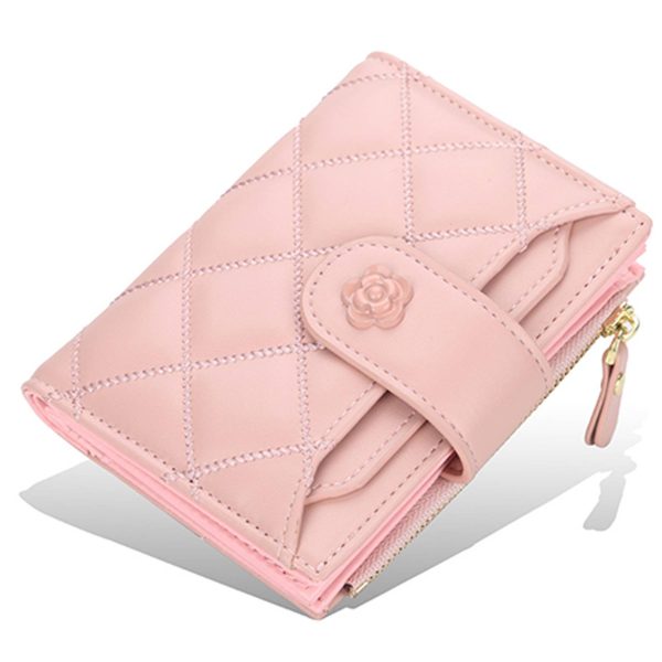 PU Leather Small Wallets Card Holder With Zipper for Women