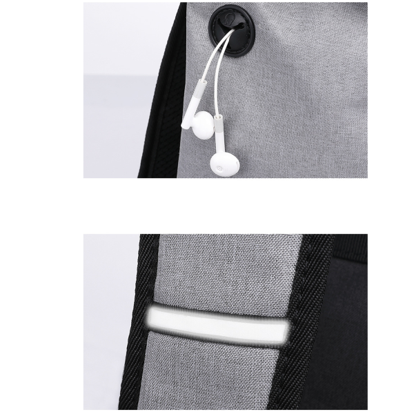 Oxford Waterproof Laptop Backpack With USB Charging Port