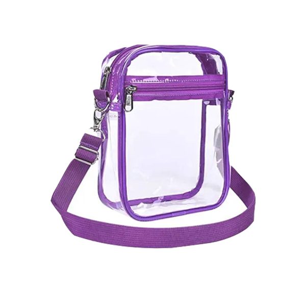 PVC Clear Crossbody Purse for women,With front pocket