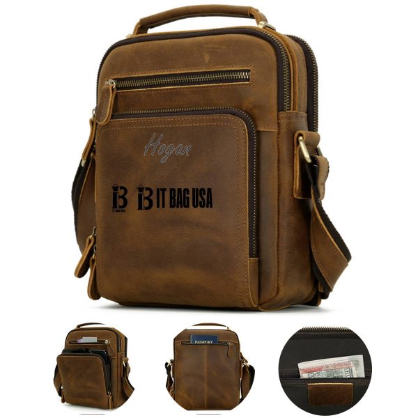 Leather Top Cowhide Men'S Backpack