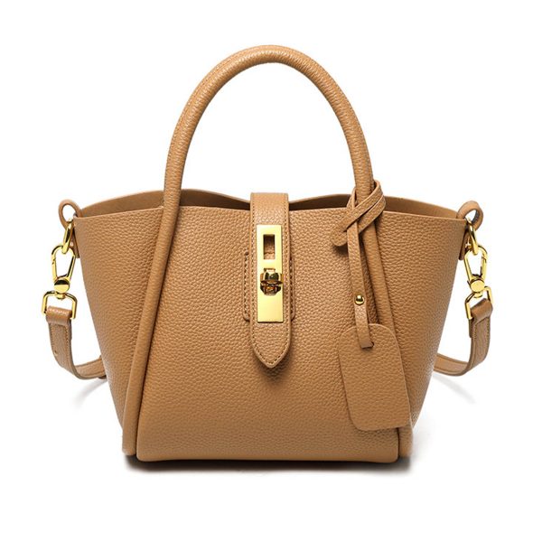 Genuine Leather Stylish cross-body bucket bag