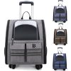 Oxford Pet Backpack Carrying Cart with Casters