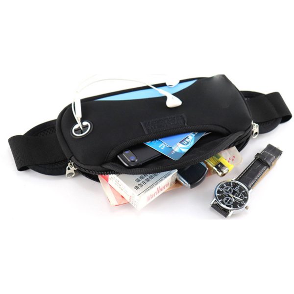 Outdoor Polyester Sports Waist Bag With Earphone Port