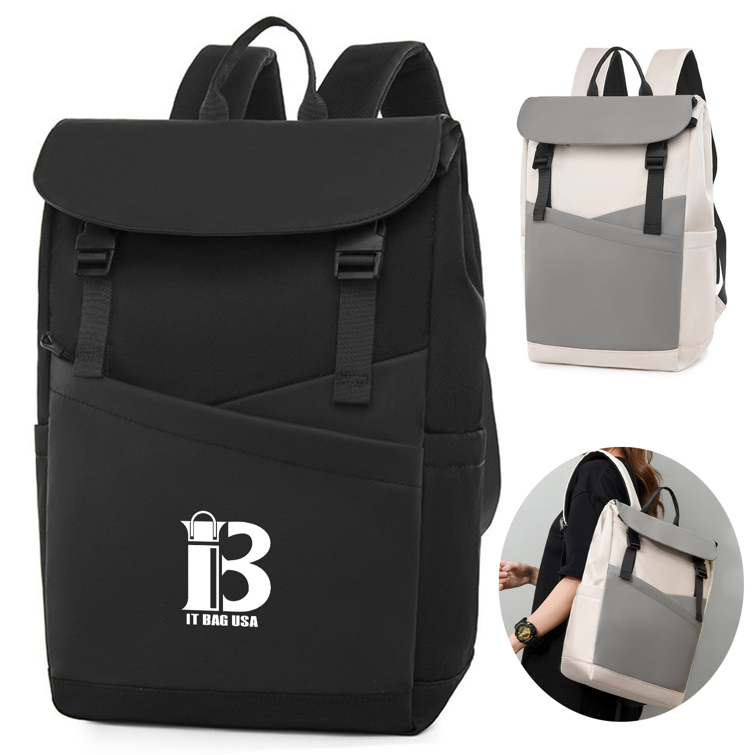 Water Resistant Canvas College Travel Casual Backpack
