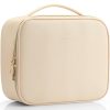 Pu Leather Storage Adjustable Dividers Brushes Cosmetic bag