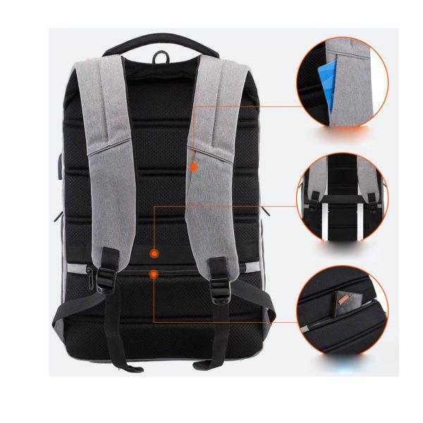 Computer Polyester Backpack With Usb Charging Port