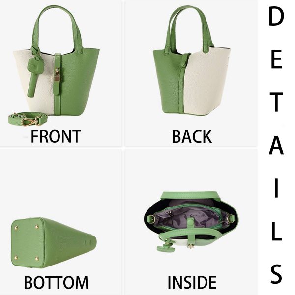 Genuine Leather bucket cross-body bag