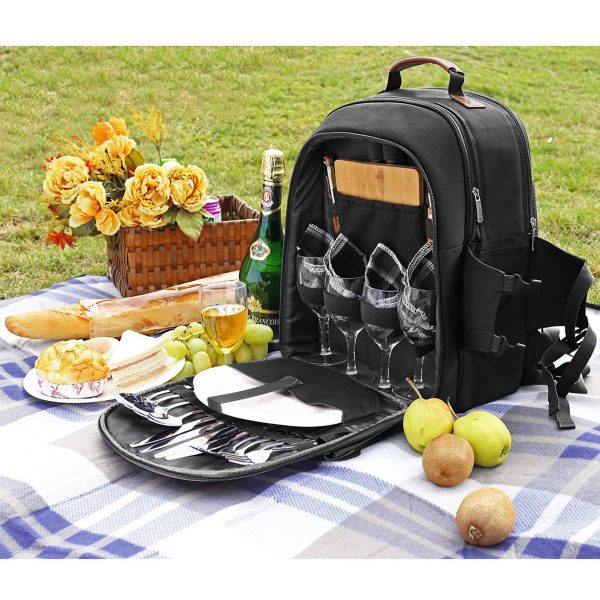 Oxford 4 Person Insulated Cooler Wine Pouch Picnic Lunch bag
