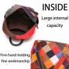 Genuine Leather colorful handmade contrast backpack