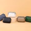 Real Leather Double layer pockets Crossbody Bag