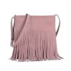 PU leather Fringe Hobo Tassel crossbody bag for Women